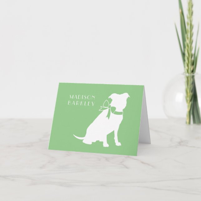Pit Bull Dog Puppy Pitbull Note Card (Vorderseite)