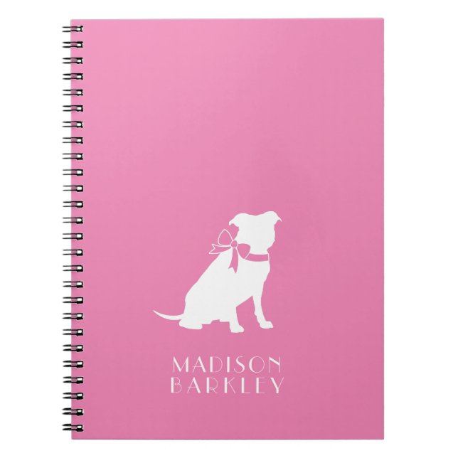 Pit Bull Dog Puppy Pitbull Notebook Notizblock (Vorderseite)