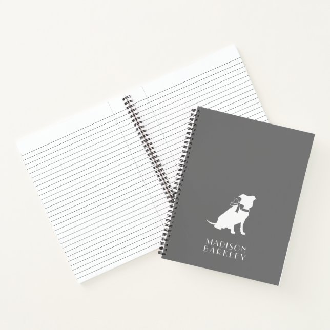 Pit Bull Dog Puppy Pitbull Notebook Notizbuch (Innenseite)