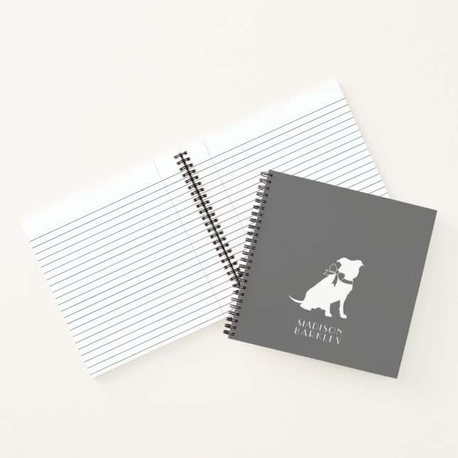 Pit Bull Dog Puppy Pitbull Notebook Notizbuch (Innenseite)