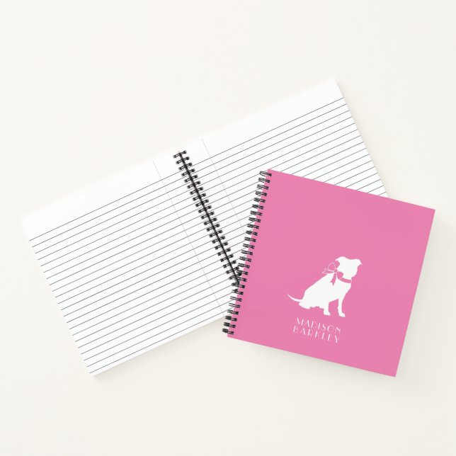 Pit Bull Dog Puppy Pitbull Notebook Notizbuch (Innenseite)