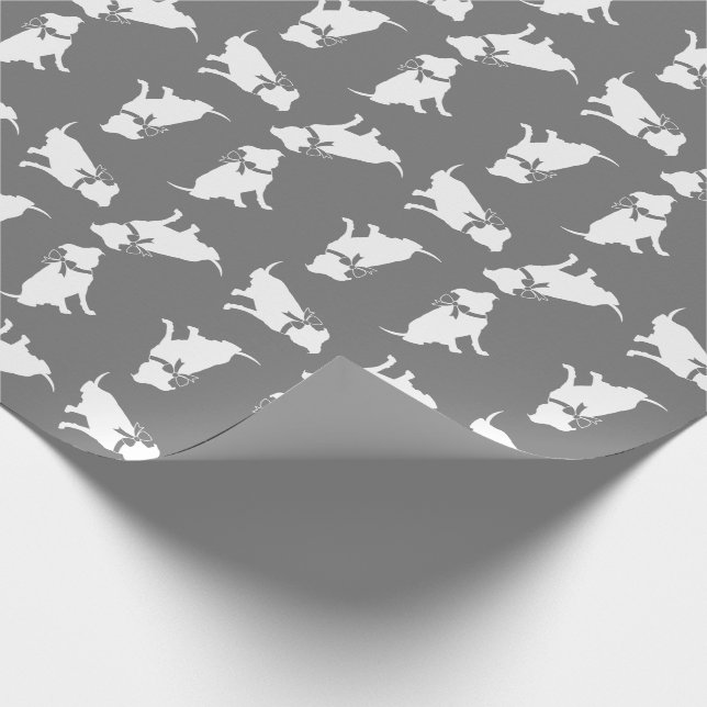 Pit Bull Dog Puppy Pitbull Wrapping Paper Geschenkpapier (Ecke)
