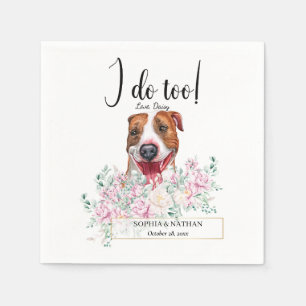 Pit Bull Dog Wedding Cocktail Napkins Serviette