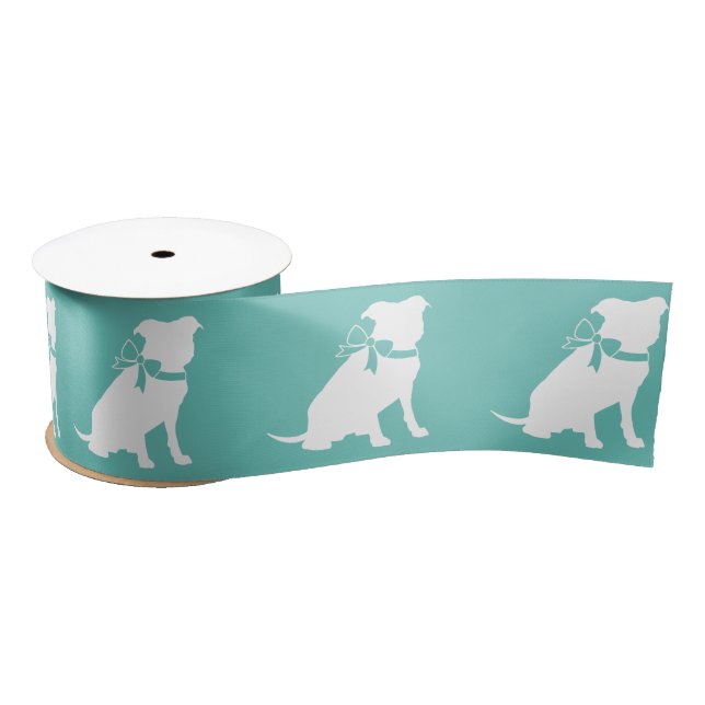 Pit Bull Dog Welpe Pitbull Satin Ribbon Satinband (Spule)