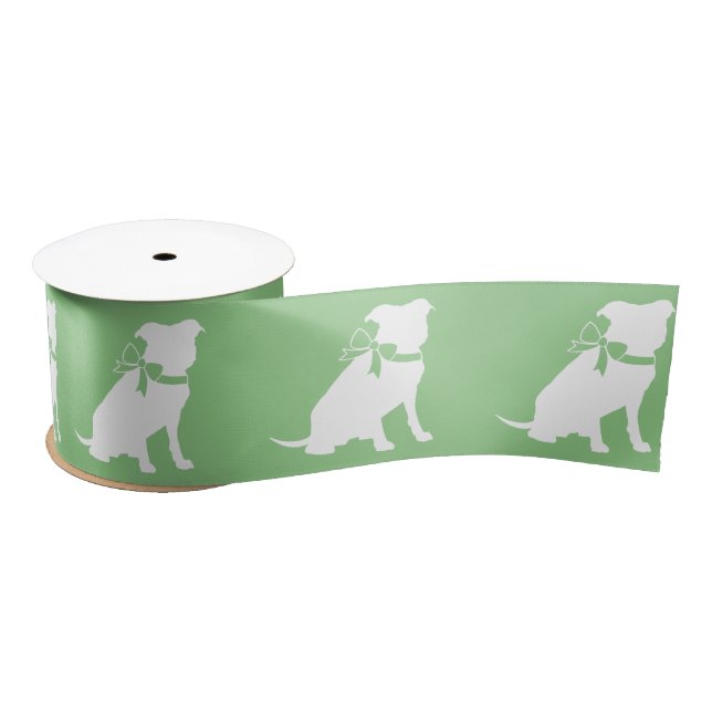 Pit Bull Dog Welpe Pitbull Satin Ribbon Satinband (Spule)