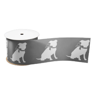Pit Bull Dog Welpe Pitbull Satin Ribbon Satinband