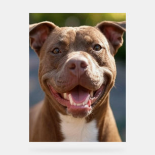 Pit Bull-Foto hinzufügen Anpassen Acrylschild