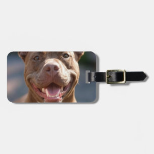 Pit Bull-Foto hinzufügen Anpassen Gepäckanhänger