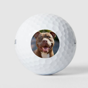 Pit Bull-Foto hinzufügen Anpassen Golfball