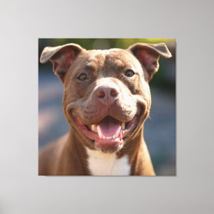 Pit Bull-Foto hinzufügen Anpassen Leinwanddruck