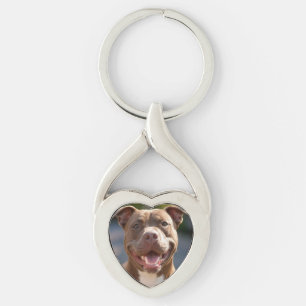 Pit Bull-Foto hinzufügen Anpassen Schlüsselanhänger