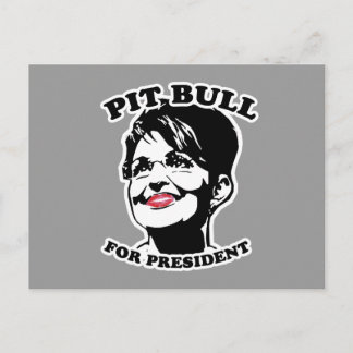 Pit Bull für den Präsidenten Postkarte