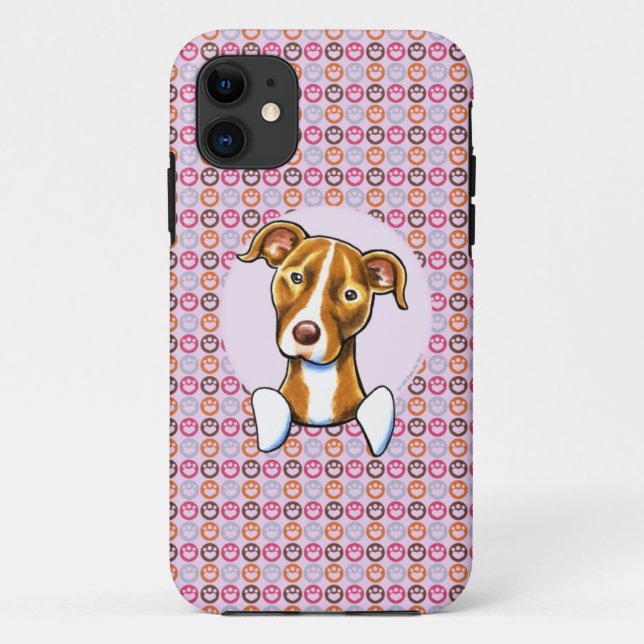 Pit Bull Girly Pink Paw Prints Case-Mate iPhone Hülle (Rückseite)