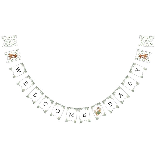 Pit Bull Greenery Baby Shower Puppy Banner (Alle)