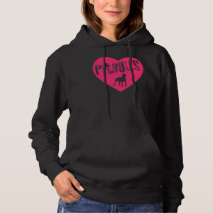 Pit Bull Heart Pitbulls Pink Transparenter Amerika Hoodie