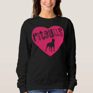 Pit Bull Heart Pitbulls Pink Transparenter Amerika Sweatshirt