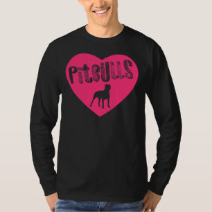 Pit Bull Heart Pitbulls Pink Transparenter Amerika T-Shirt