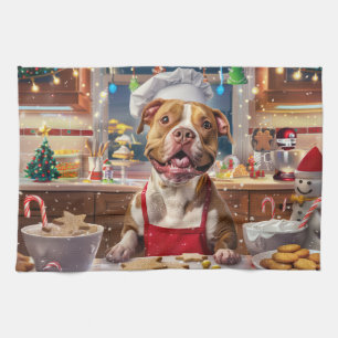 Pit Bull Holiday Baking: Festliche Weihnachten Geschirrtuch