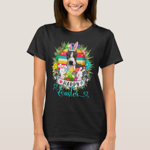 Pit Bull Hund in Ostereier Basket Bunnies Happy E T-Shirt