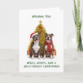 Pit Bull Hunde Weihnachten