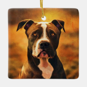 Pit Bull Keramikornament