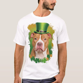 Pit Bull Leprechaun St Patricks Day Dog Hausbesitz T-Shirt