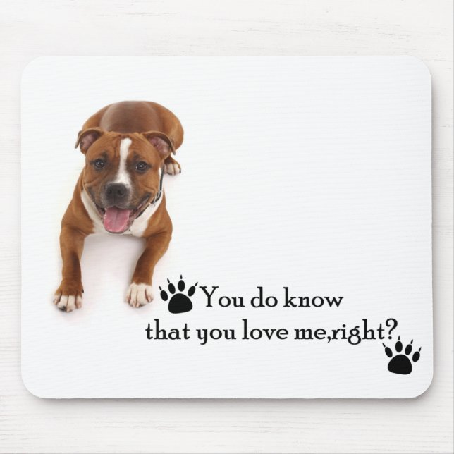 Pit Bull Lieb Mauspad (Vorne)