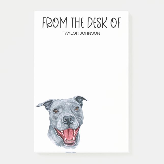 Pit Bull Lover Post-it Klebezettel (Vorderseite)