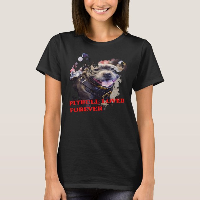 Pit Bull Lover Terrier Mama Ink Sp. T-Shirt (Vorderseite)