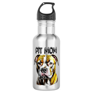 Pit Bull Mama Hund Lover Edelstahlflasche