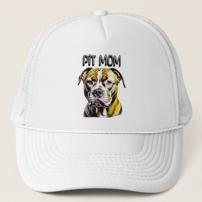 Pit Bull-Mama | Hunde Lover Truckerkappe (Vorderseite)