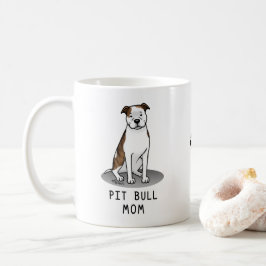 Pit Bull Mama (lt brindle white 3) Hunde Mama Kaffeetasse