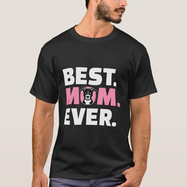 Pit Bull-Mama T-Shirt (Vorderseite)