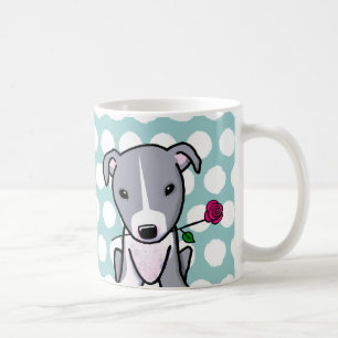 Pit Bull mit Blume Kaffeetasse