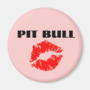 Pit Bull mit Lipstick - ORIGINAL Magnet