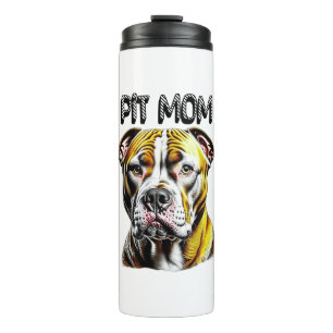 Pit Bull Mutter Hundeliebhaberin Thermosbecher