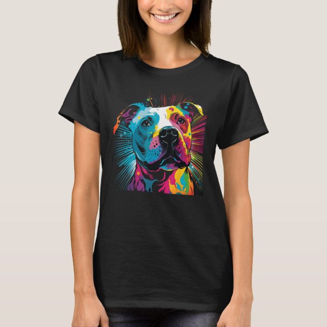 Pit Bull pitbull Artistic  Pibble T-Shirt (Vorderseite)