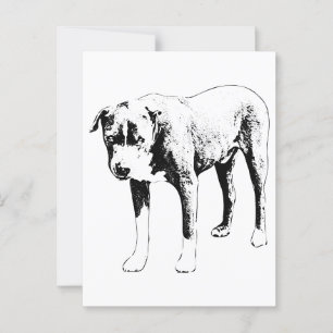 Pit Bull Post, Schneetag Hallo Postkarte