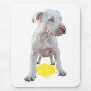 Pit Bull Puppy Piddles OOPS Mousepad