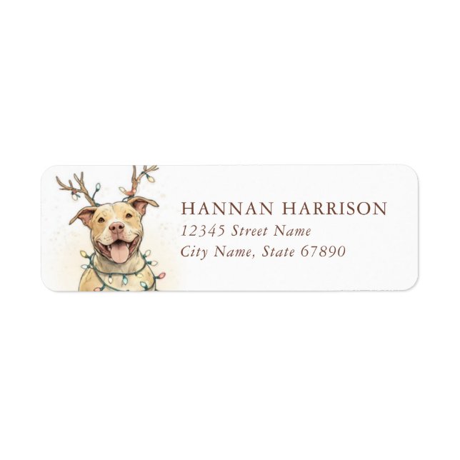 Pit Bull Return Address Labels (Vorne)