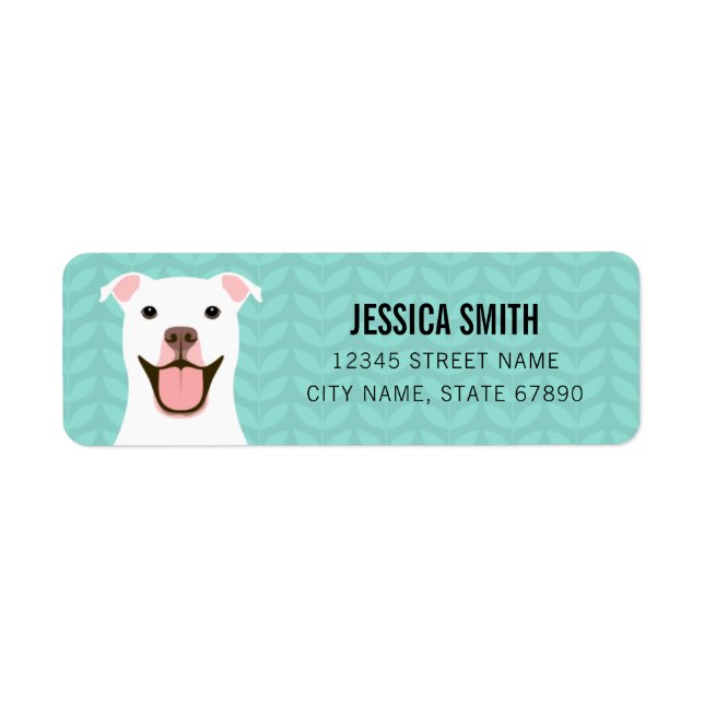 Pit Bull Rücksendeadressen-Aufkleber (Vorne)