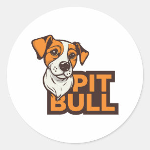 Pit Bull Runder Aufkleber