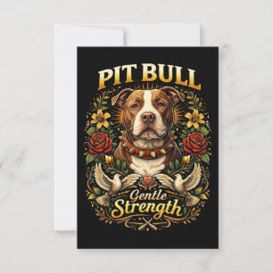 Pit Bull: Sanfte Stärke Dankeskarte