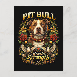 Pit Bull: Sanfte Stärke Postkarte
