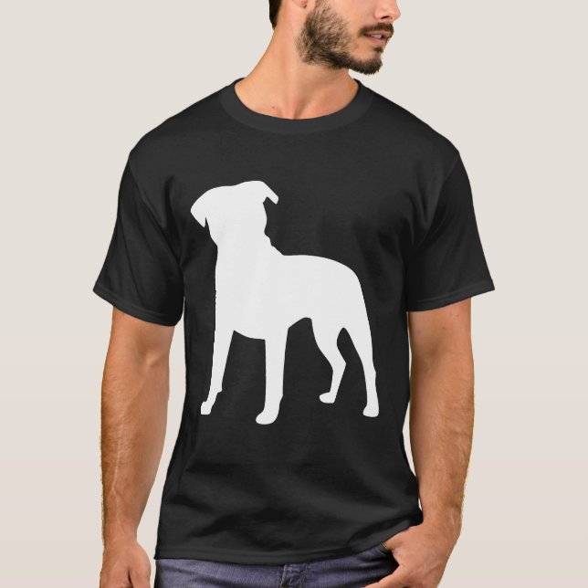 Pit Bull Silhouette Shirt Funny Niedlich Dog Owner (Vorderseite)