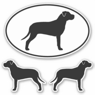 Pit Bull Silhouetten Vinyl Sticker Set