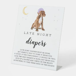 Pit Bull Spate Night Diapers Beagle Wasserfarbzeic Sockelschild