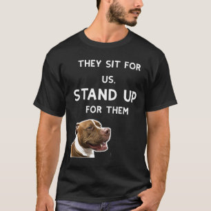 Pit Bull T-Shirt Steh zu Pitbull-Hunden Grafik
