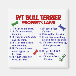 PIT BULL TERRIER-Eigenschaftengesetze 2 Magnet