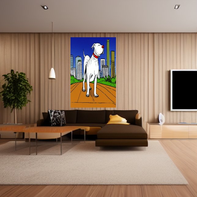 Pit Bull Terrier im Park | AI Art Poster (Von Creator hochgeladen)